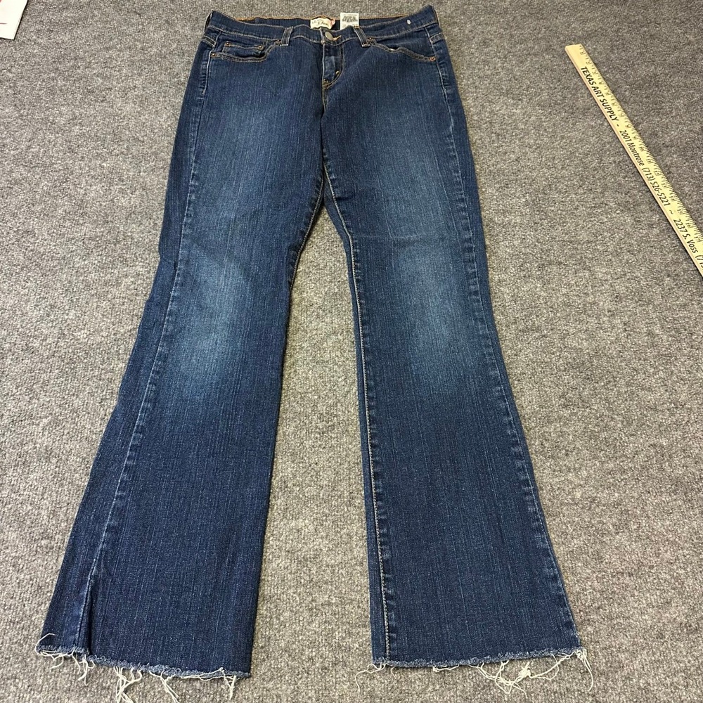 Levis Jeans Womens Size 6L 515 Bootcut Dark Wash Stretch Raw Hem Denim Pants